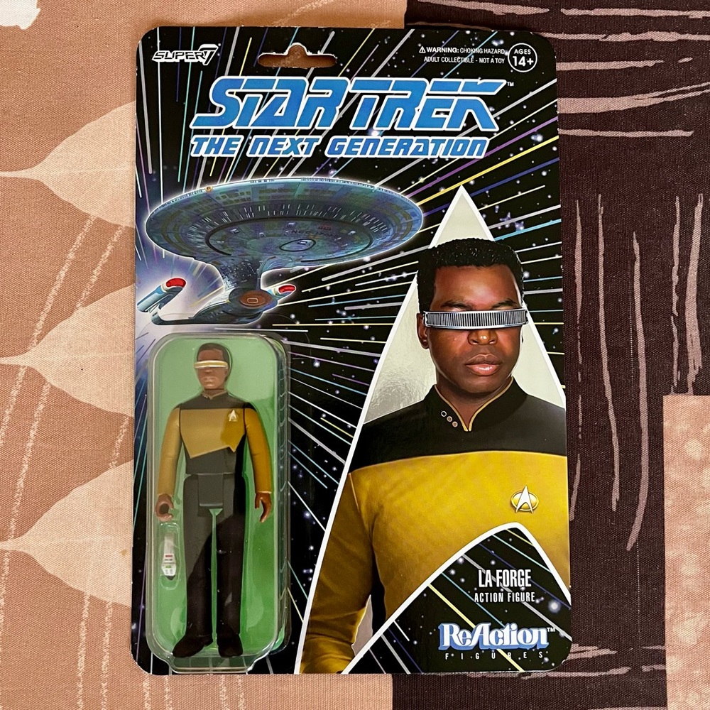 Super7 Reaction Star Trek The Next Generation Geordi La Forge Figure